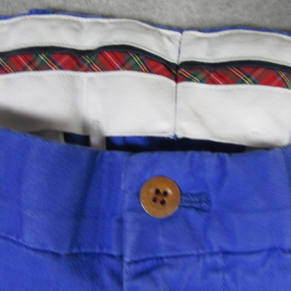 Polo Ralph Lauren Mens Chino Shorts 35 x 9 Medium Blue Golf Crest Logo Stretch - Picture 4 of 10